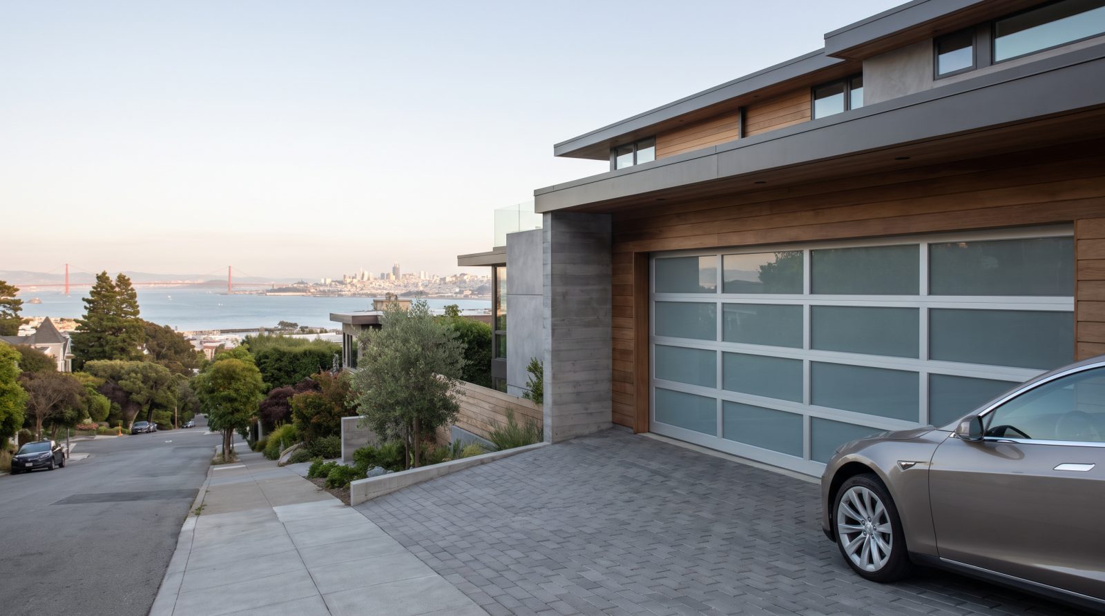 Modern Glass Garage Doors in San Francisco