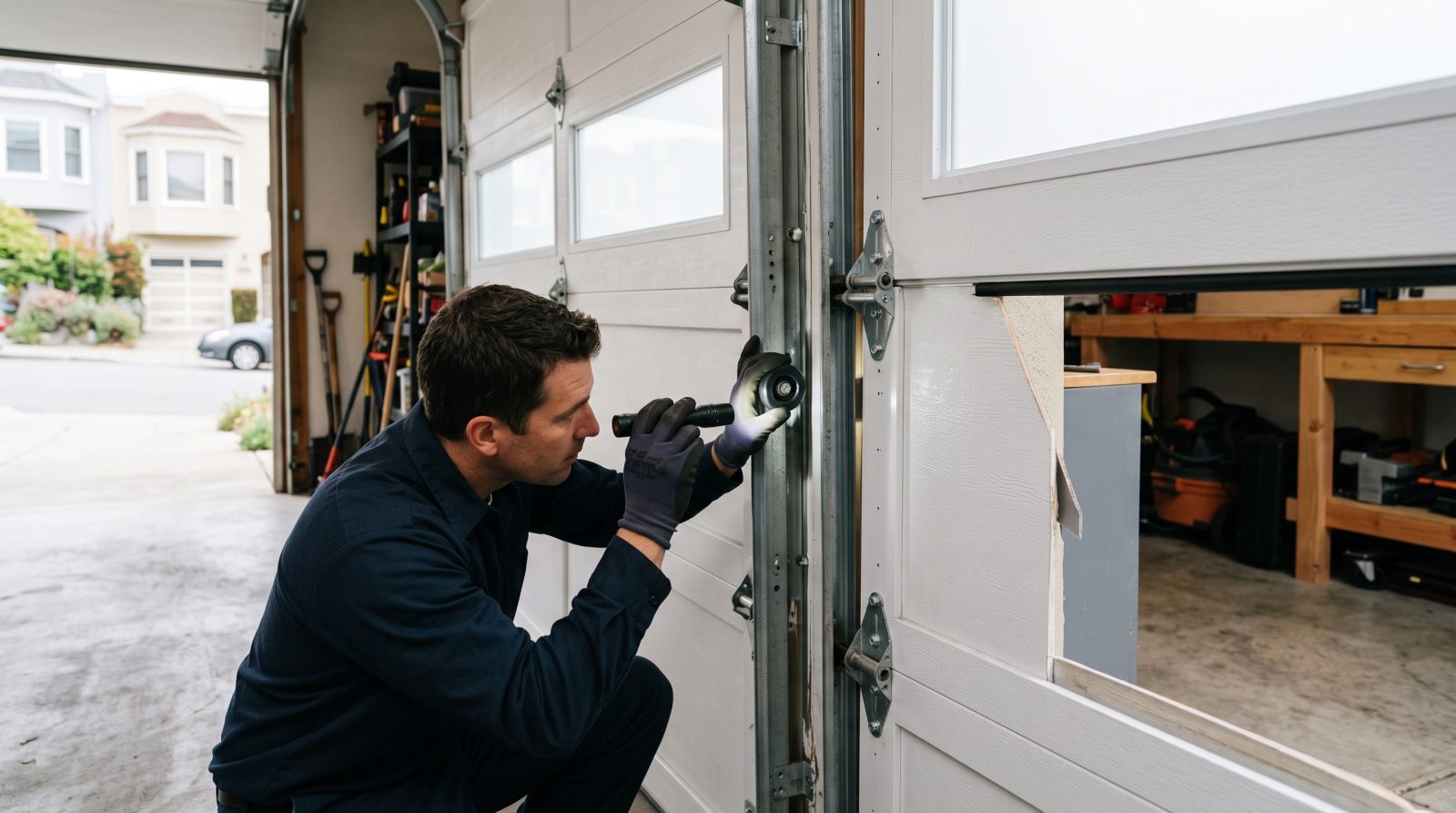 Garage Door Roller and Track Repair in San Francisco